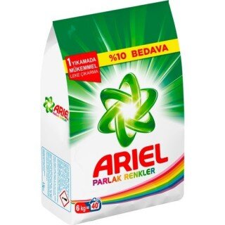 Ariel Parlak Renkler Toz Çamaşır Deterjanı 6 kg Deterjan kullananlar yorumlar